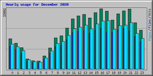 Hourly usage for December 2020