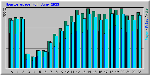 Hourly usage for June 2023
