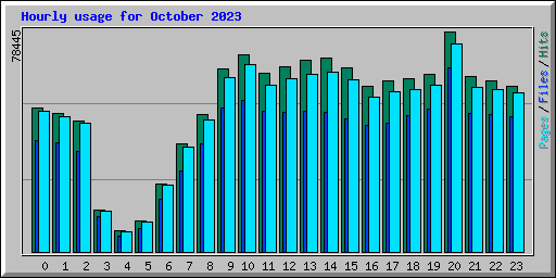Hourly usage for October 2023