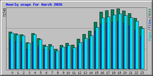 Hourly usage for March 2026