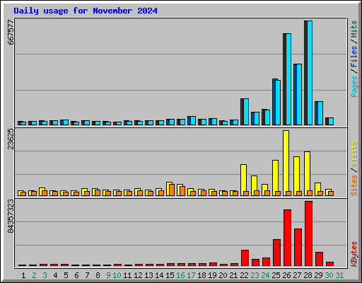 Daily usage for November 2024