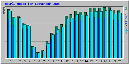 Hourly usage for September 2025