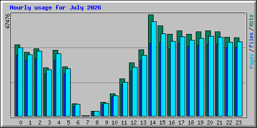 Hourly usage for July 2026